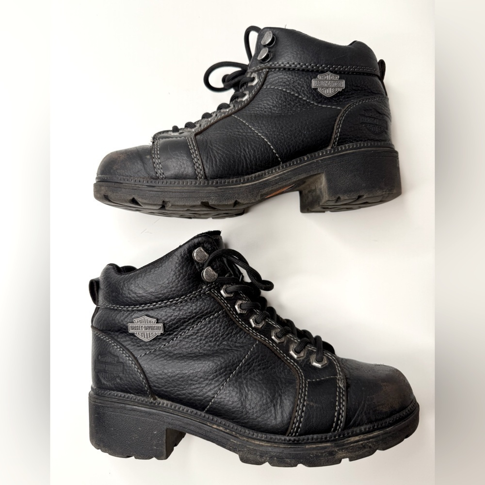 Harley-Davidson Women's Tyler 4-Inch Lace Chukka Boots Black D84280 Bikercore 7M